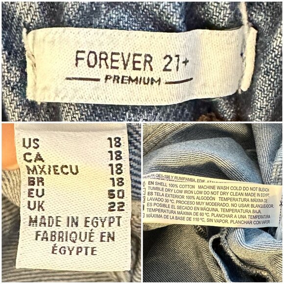 Forever 21 NWT Mid Rise Curvy Fit Straight Leg Jeans Size 18 - Picture 8 of 8